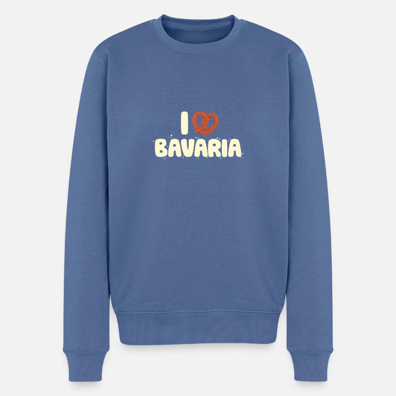 J'aime Bavière - Pull Premium bio Homme - bleu pigeon