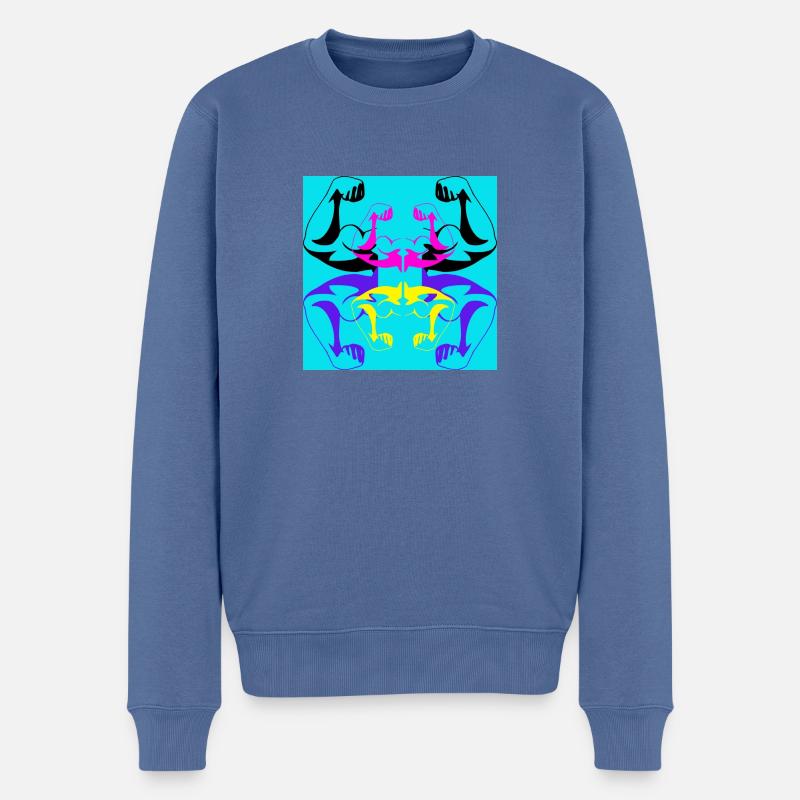 Funky Cool Powerful - Pull Premium bio Homme - bleu pigeon