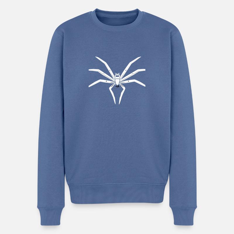 Faszinierende Tarantel Spinne - Männer Premium Bio Pullover - Taubenblau