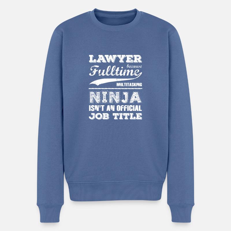 Lawyer - Männer Premium Bio Pullover - Taubenblau