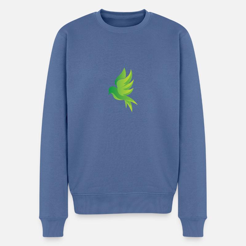 Oiseau vert - Pull Premium bio Homme - bleu pigeon