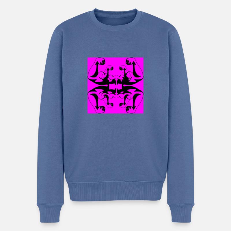 Pink Powerful - Pull Premium bio Homme - bleu pigeon