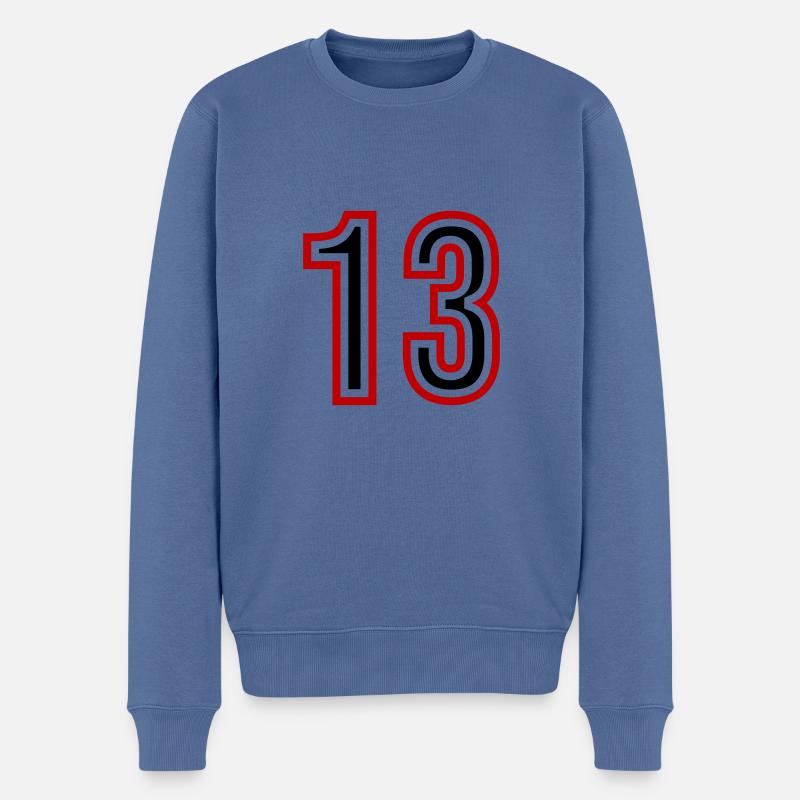 Maillot 13 Nombre d’années - Pull Premium bio Homme - bleu pigeon