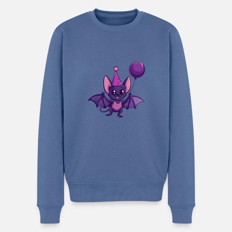 Bande dessinée d’anniversaire de chauve-souris - Pull Premium bio Homme - bleu pigeon