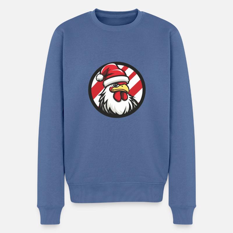 Coq Noël Noël - Pull Premium bio Homme - bleu pigeon