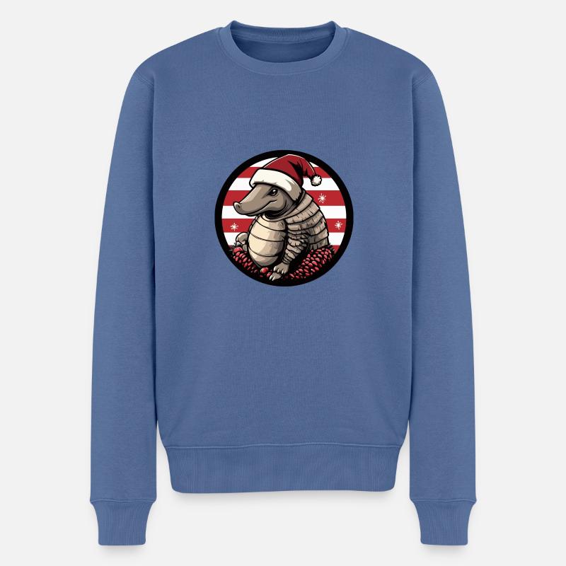 Armadillo Noël Noël - Pull Premium bio Homme - bleu pigeon