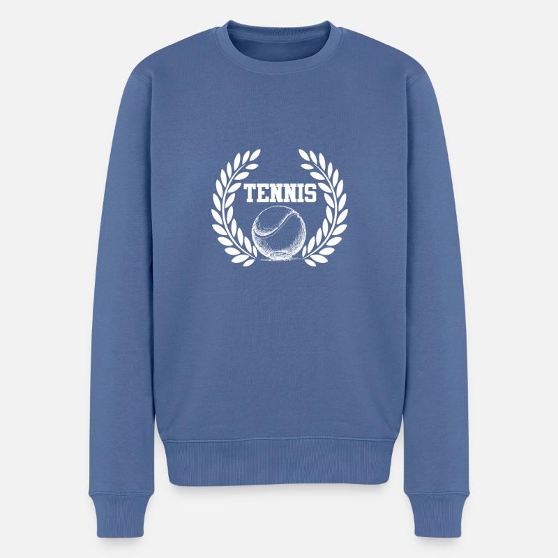 Tennis Sport - Männer Premium Bio Pullover - Taubenblau