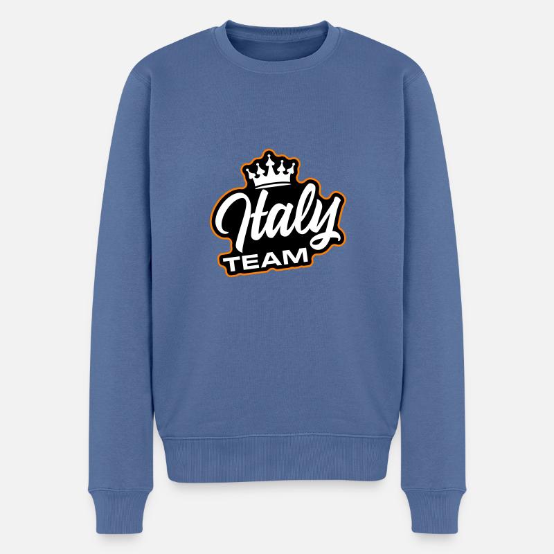 Italien Team - Männer Premium Bio Pullover - Taubenblau