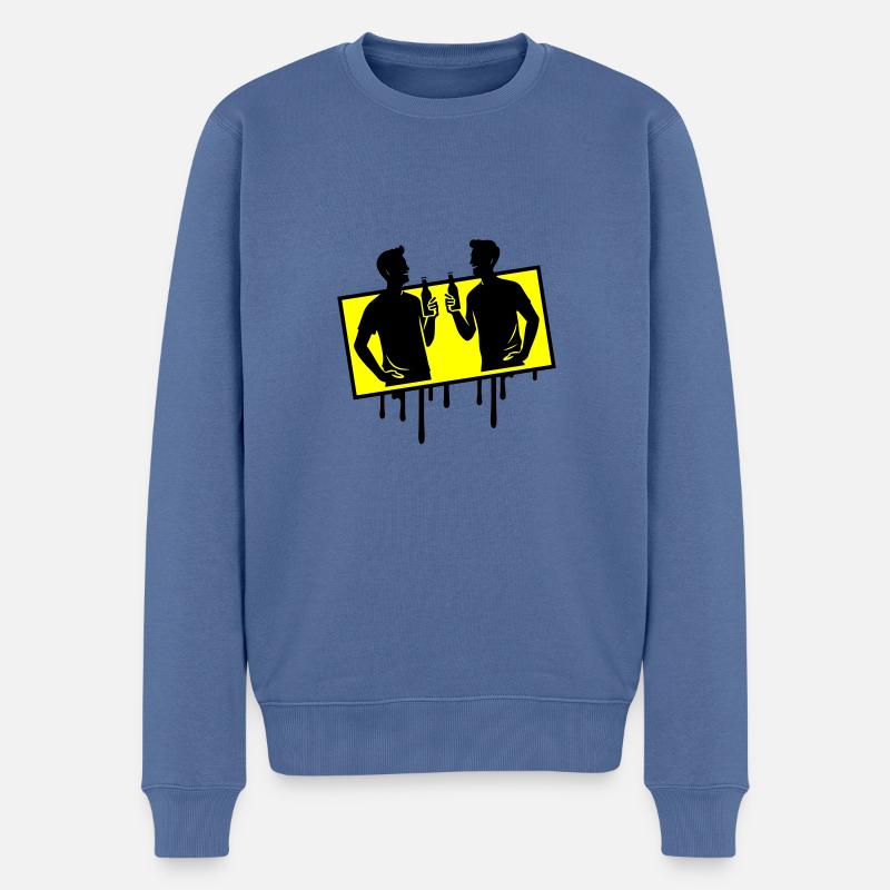 Fête d’équipe Anniversaire - Pull Premium bio Homme - bleu pigeon