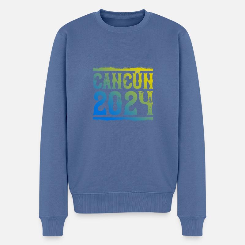 Cancun 2024 - Männer Premium Bio Pullover - Taubenblau