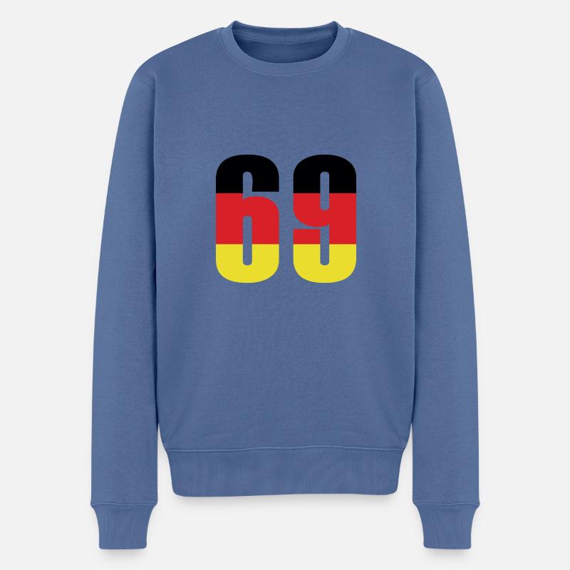 69 Numéro Allemagne Maillot - Pull Premium bio Homme - bleu pigeon