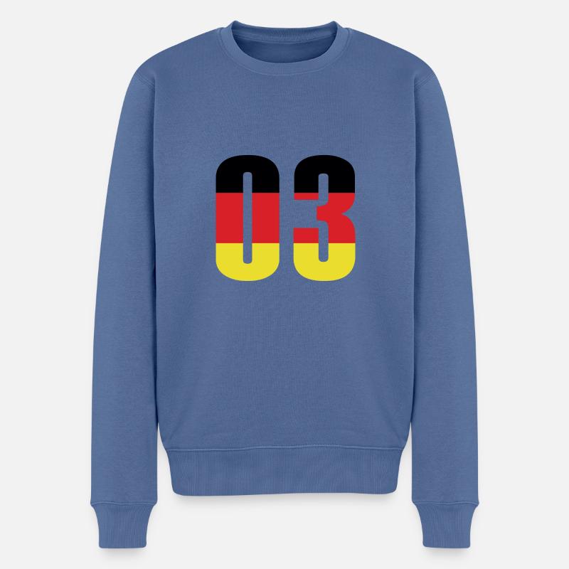 Maillot 3 numéros Allemagne - Pull Premium bio Homme - bleu pigeon