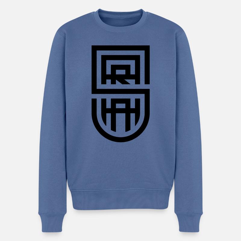 SARAH FULL - Männer Premium Bio Pullover - Taubenblau
