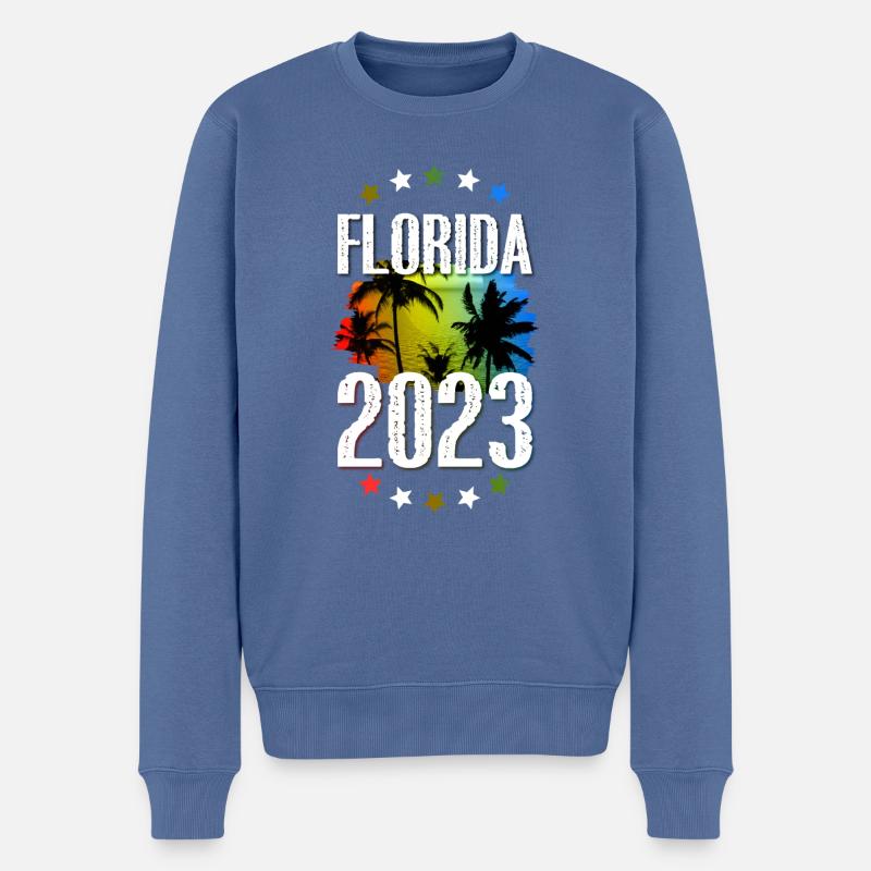 Florida 2023 - Männer Premium Bio Pullover - Taubenblau
