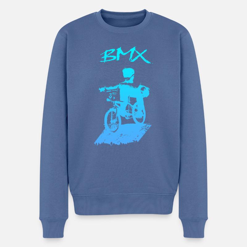 BMX-Rennen - Männer Premium Bio Pullover - Taubenblau