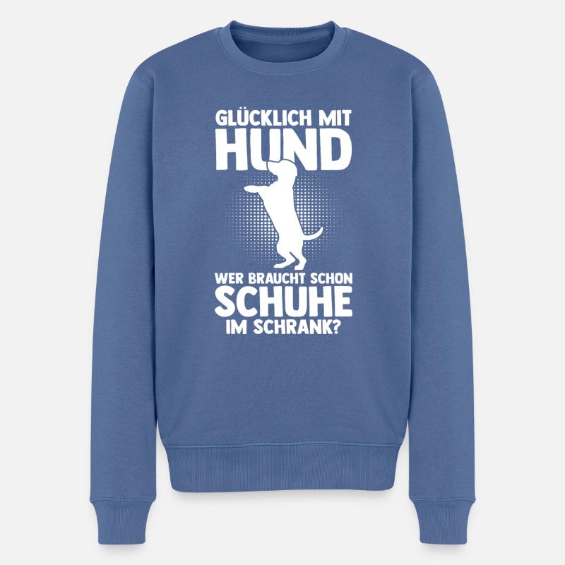 Hund Hundebesitzer Hundehalter Hundemotiv Hunde - Männer Premium Bio Pullover - Taubenblau