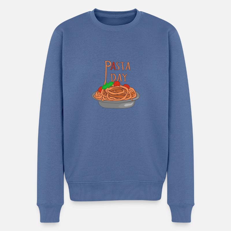 Journée des pâtes - Pull Premium bio Homme - bleu pigeon