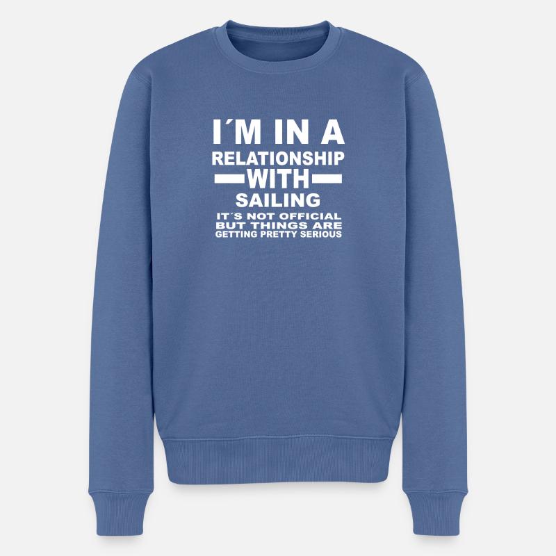 relation avec SAILING - Pull Premium bio Homme - bleu pigeon