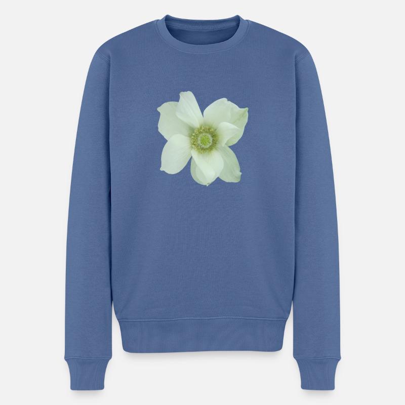 Fleur, Flower - Pull Premium bio Homme - bleu pigeon