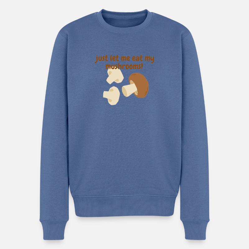 Mushrooms - Männer Premium Bio Pullover - Taubenblau