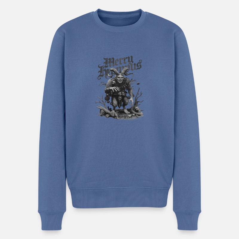 Merry Krampus für ein Krampus Kostüm - Männer Premium Bio Pullover - Taubenblau