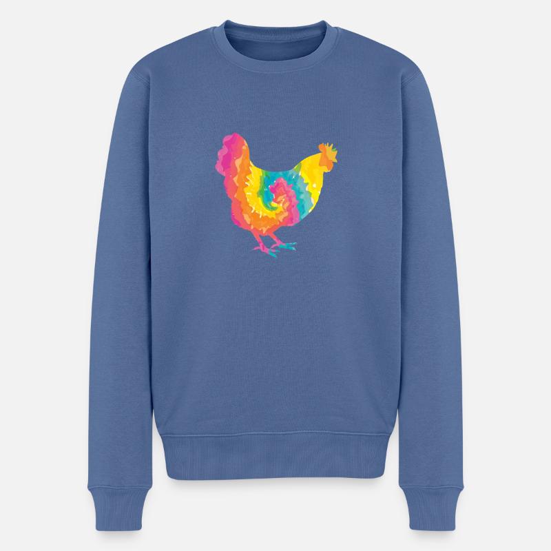Poules Poule - Pull Premium bio Homme - bleu pigeon