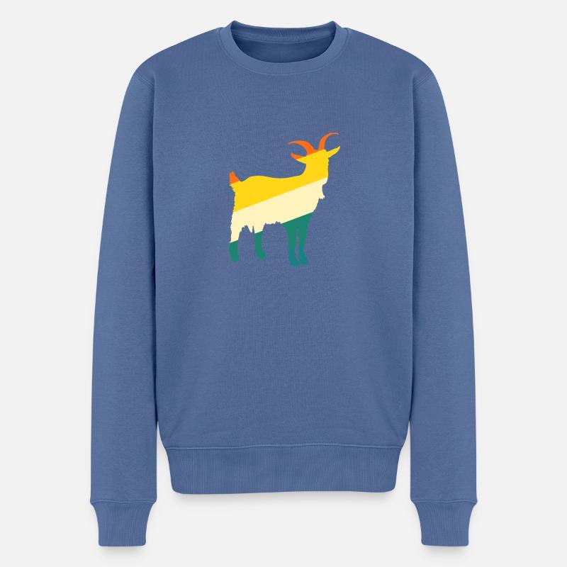 Chèvres - Pull Premium bio Homme - bleu pigeon