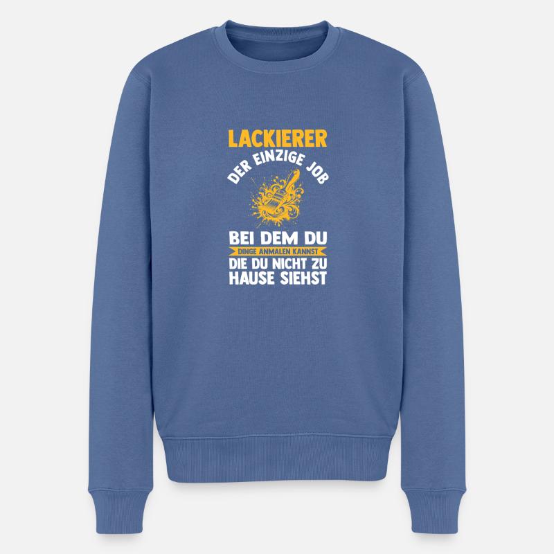 Peintre automobile Peintre automobile Peintre - Pull Premium bio Homme - bleu pigeon