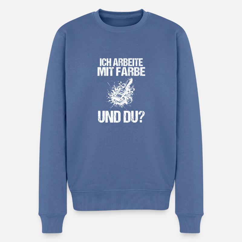 Maître Peintre Compagnon Peintre - Pull Premium bio Homme - bleu pigeon