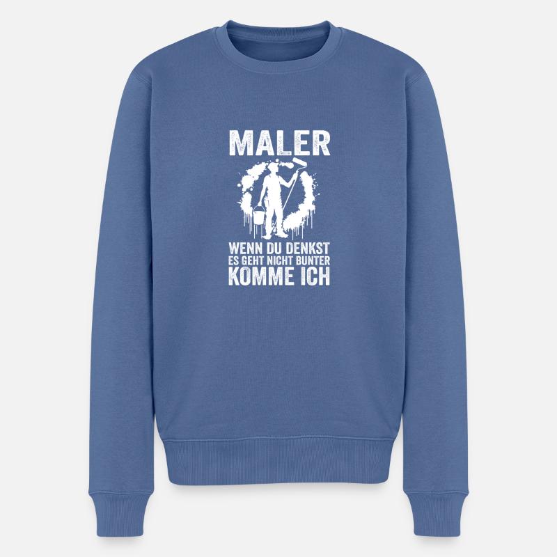 Master Painter Journeyman Painter - Men's Premium Organic Jumper - stone blue