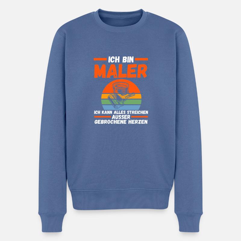 Maître Peintre Compagnon Peintre - Pull Premium bio Homme - bleu pigeon