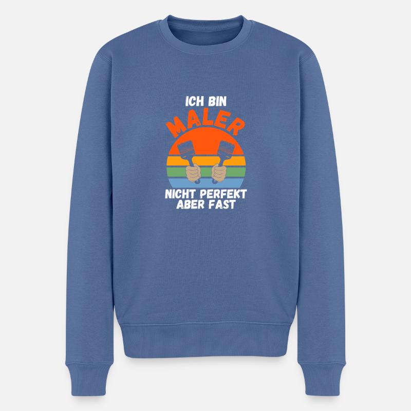 Master Painter Journeyman Painter - Men's Premium Organic Jumper - stone blue