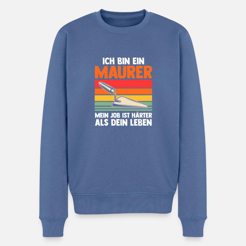 Maître maçon Compagnon maçon - Pull Premium bio Homme - bleu pigeon