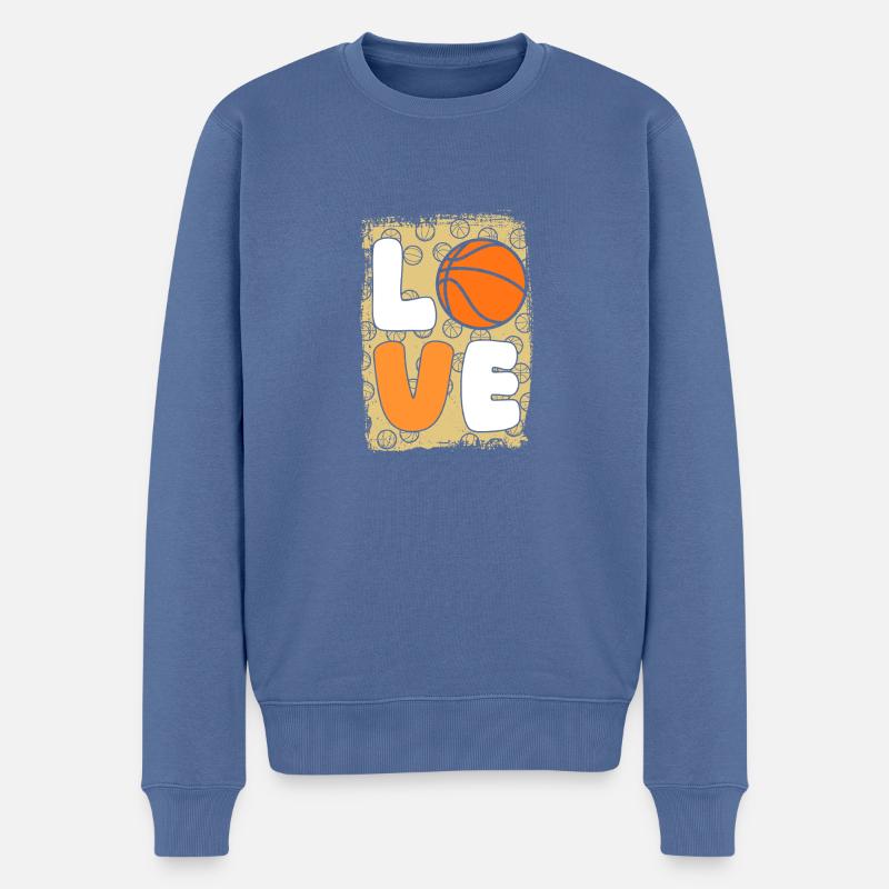 Basketteurs Basketball - Pull Premium bio Homme - bleu pigeon