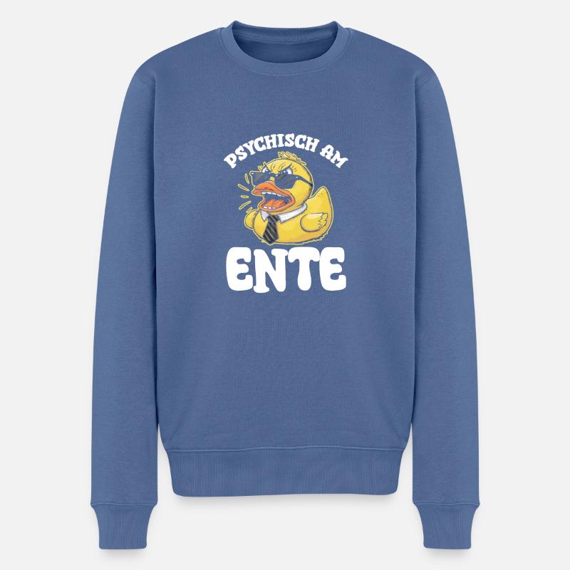 Psychiquement sur le canard - Pull Premium bio Homme - bleu pigeon