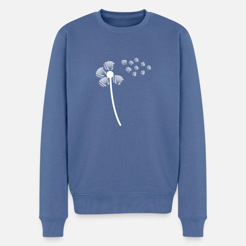 Akkordeonspieler Akkordeon - Männer Premium Bio Pullover - Taubenblau