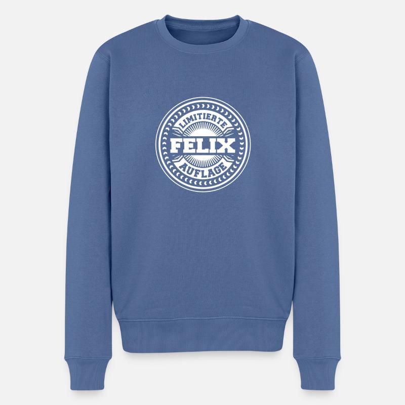 Felix - Pull Premium bio Homme - bleu pigeon