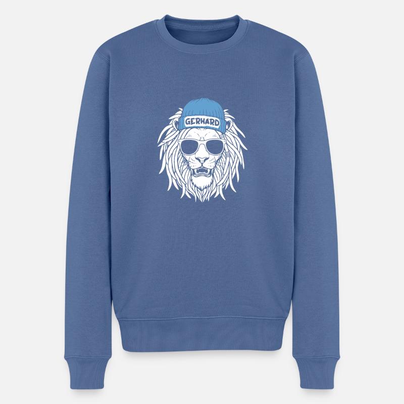 Leo Gerhard - Pull Premium bio Homme - bleu pigeon