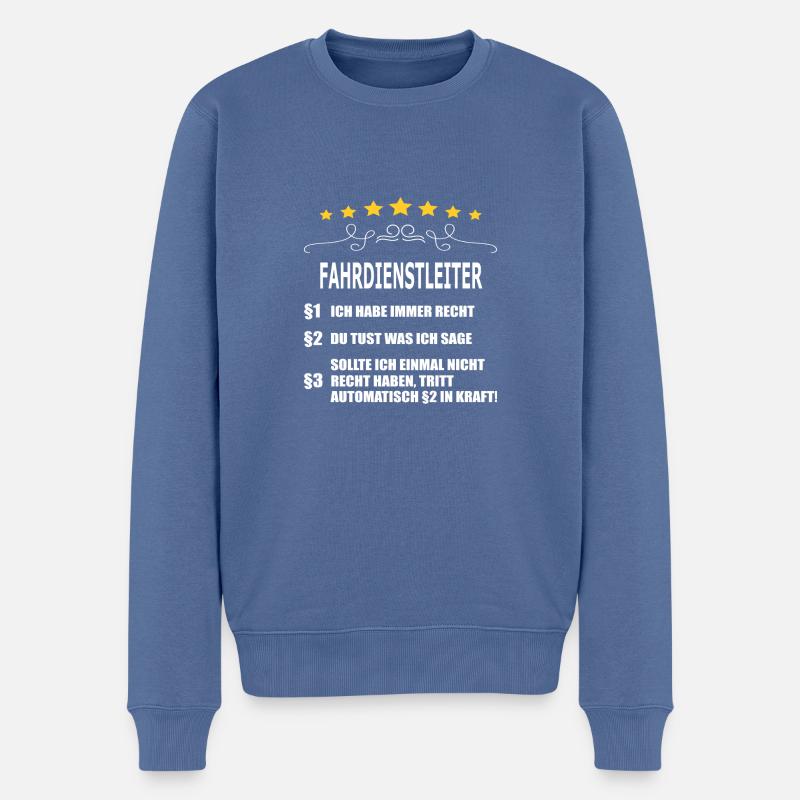 FAHRDIENSTLEITER - Männer Premium Bio Pullover - Taubenblau