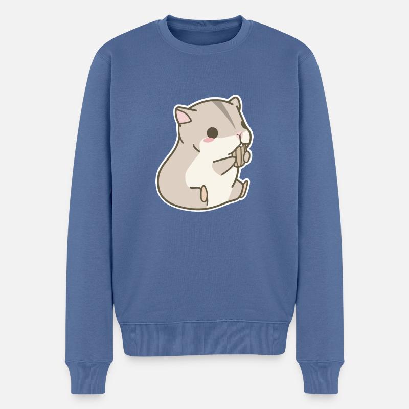 Hamster - Männer Premium Bio Pullover - Taubenblau