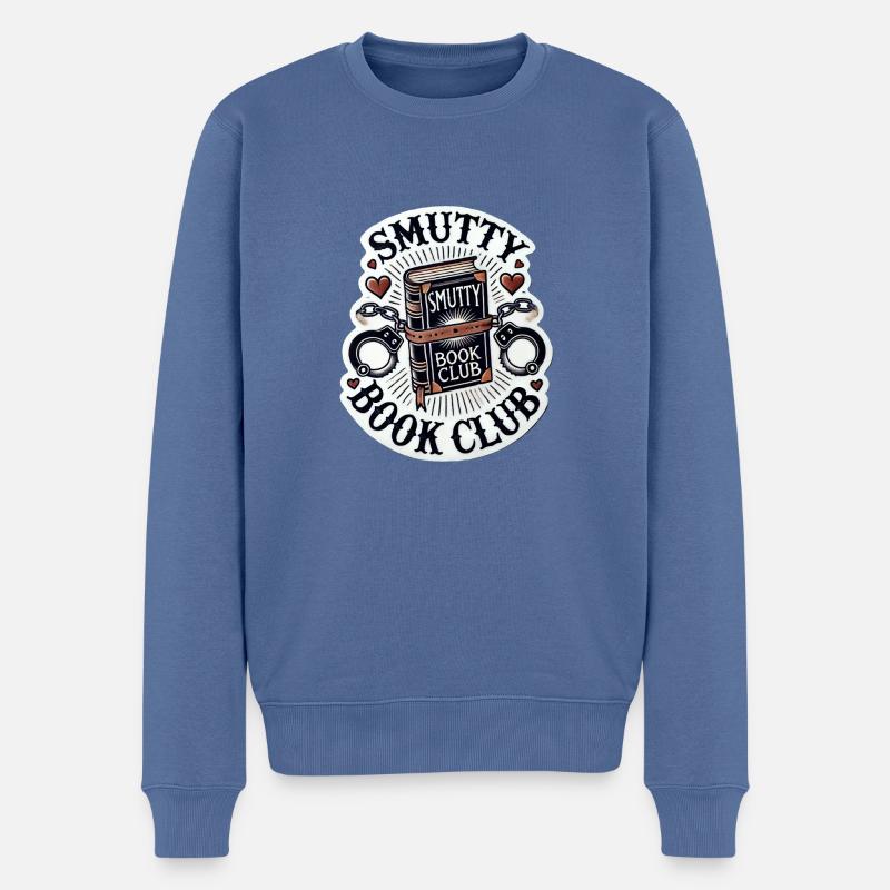 Club de lecture Smutty - Pull Premium bio Homme - bleu pigeon