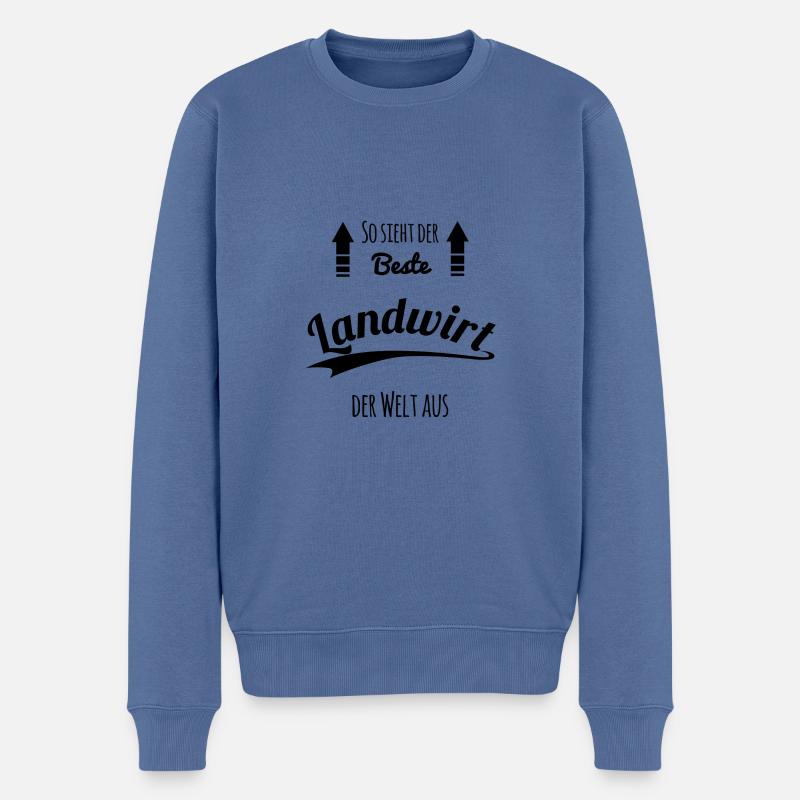 Landwirt - Männer Premium Bio Pullover - Taubenblau