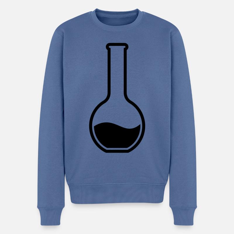 Reagenzglas chemiker - Männer Premium Bio Pullover - Taubenblau