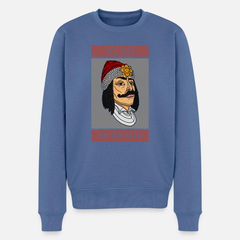Vlad Tepes Transsilvanien Rumänien Rumänien - Männer Premium Bio Pullover - Taubenblau