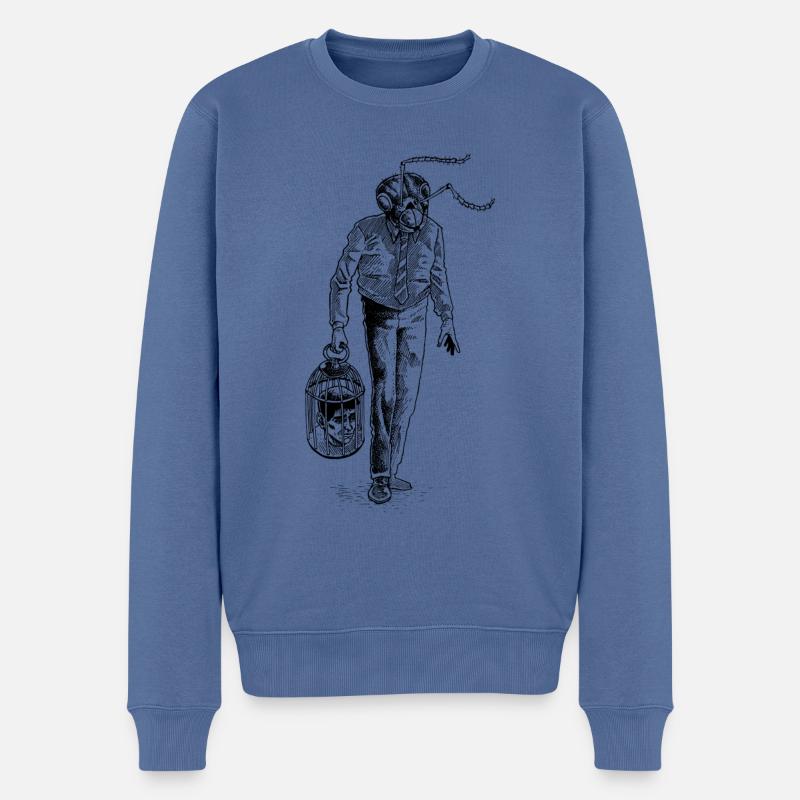 AMEISENMANN - Männer Premium Bio Pullover - Taubenblau