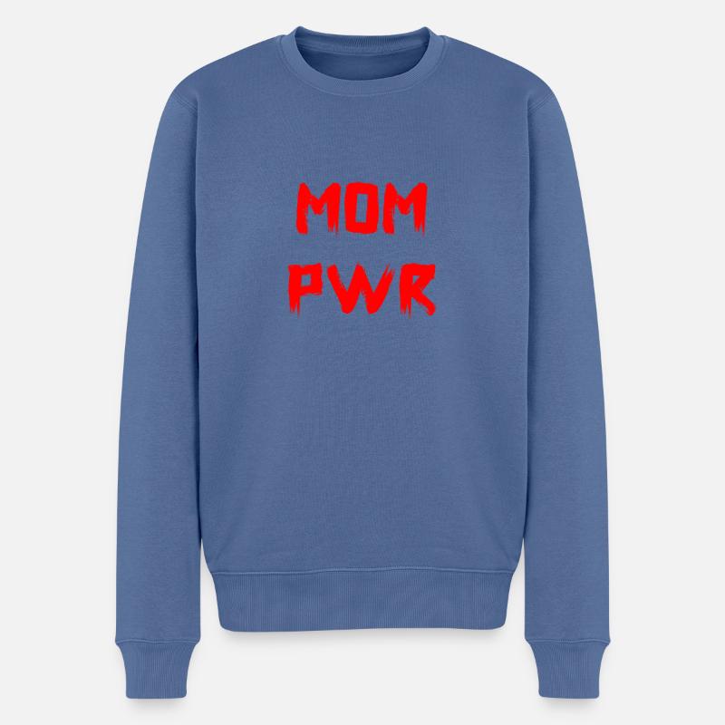 MOMPWR - Pull Premium bio Homme - bleu pigeon