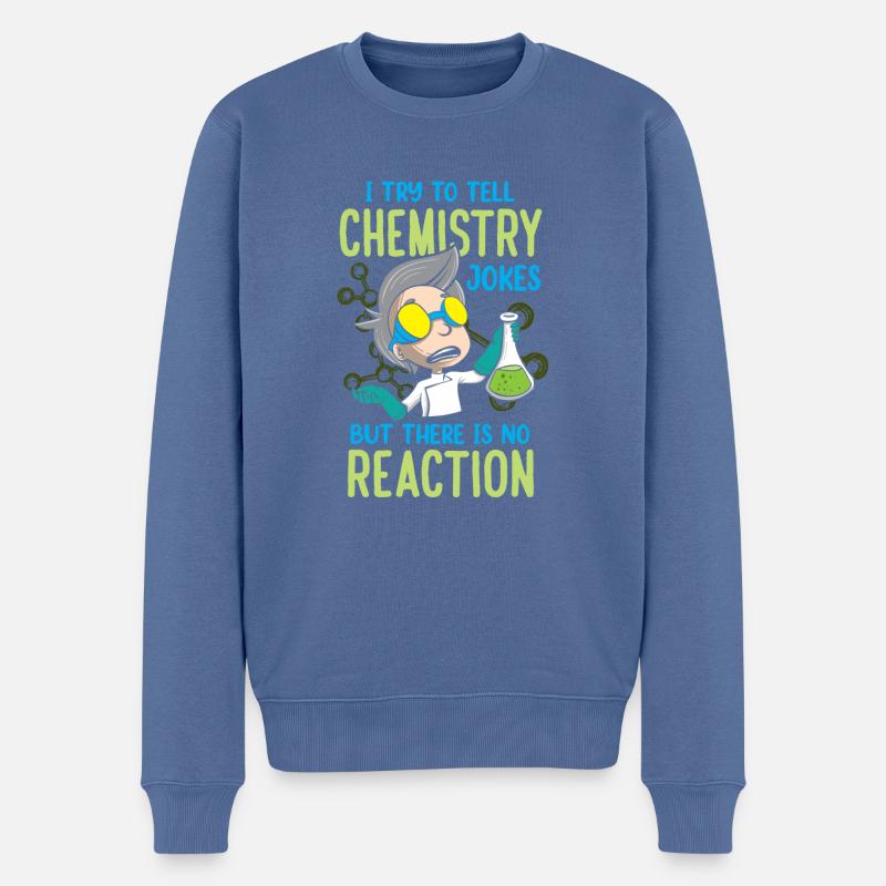 Drôle de scientifique Chimiste Laboratoire Science Chimie - Pull Premium bio Homme - bleu pigeon