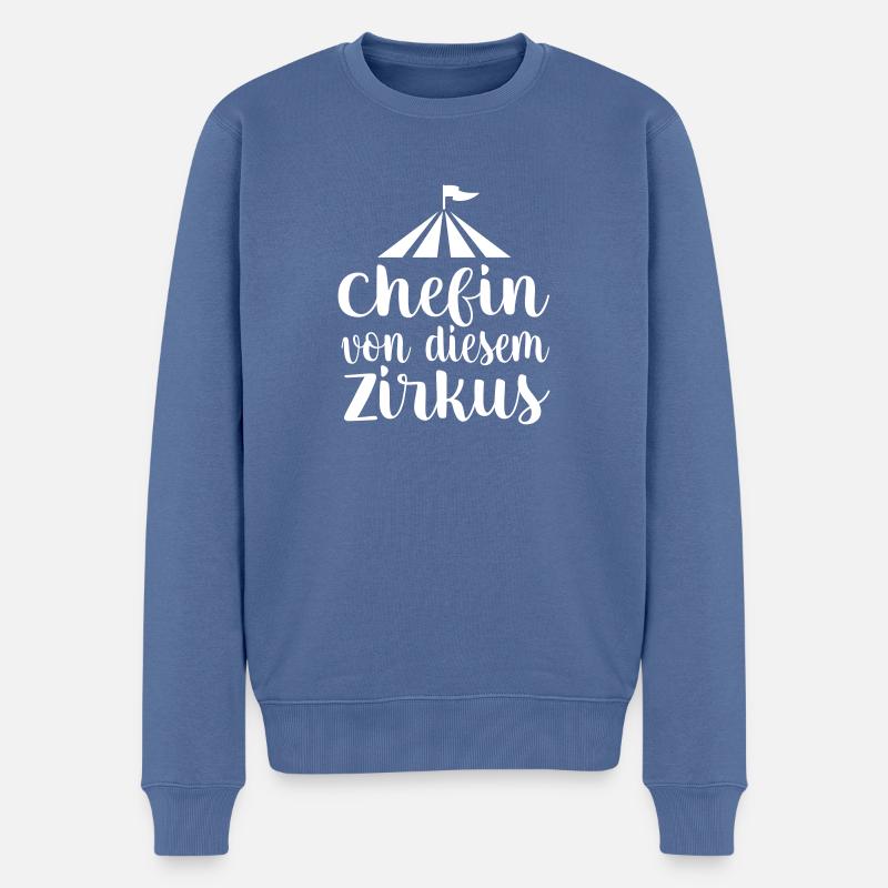 Chein von diesem Zirkus - Männer Premium Bio Pullover - Taubenblau
