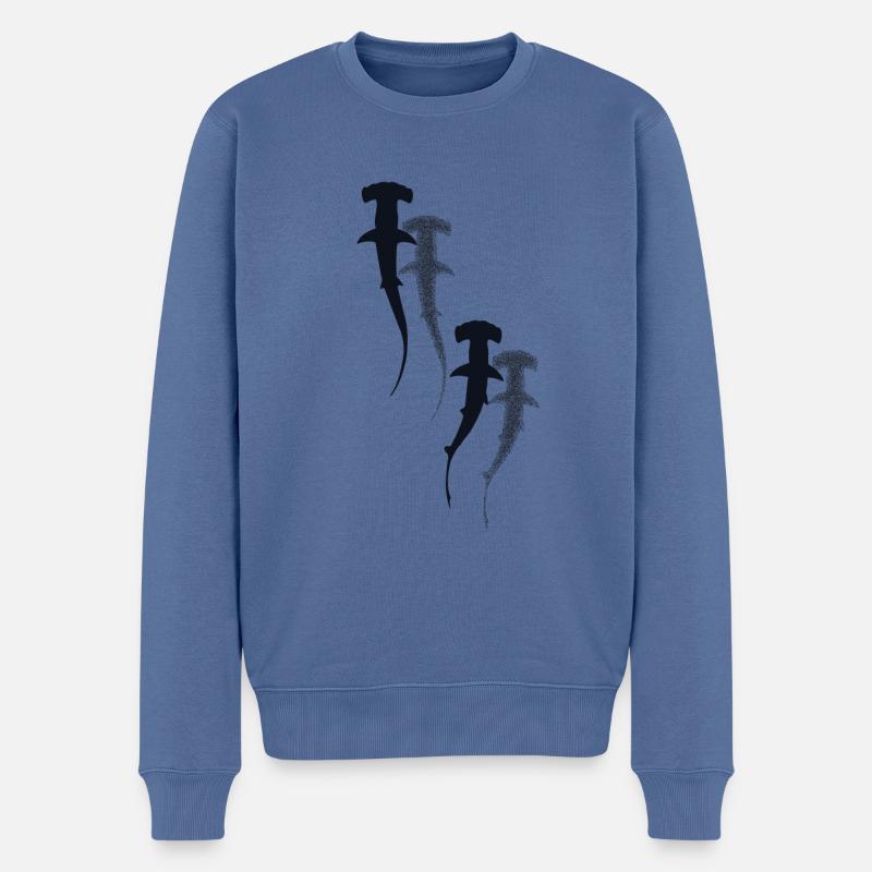 Hammerhaie - Männer Premium Bio Pullover - Taubenblau