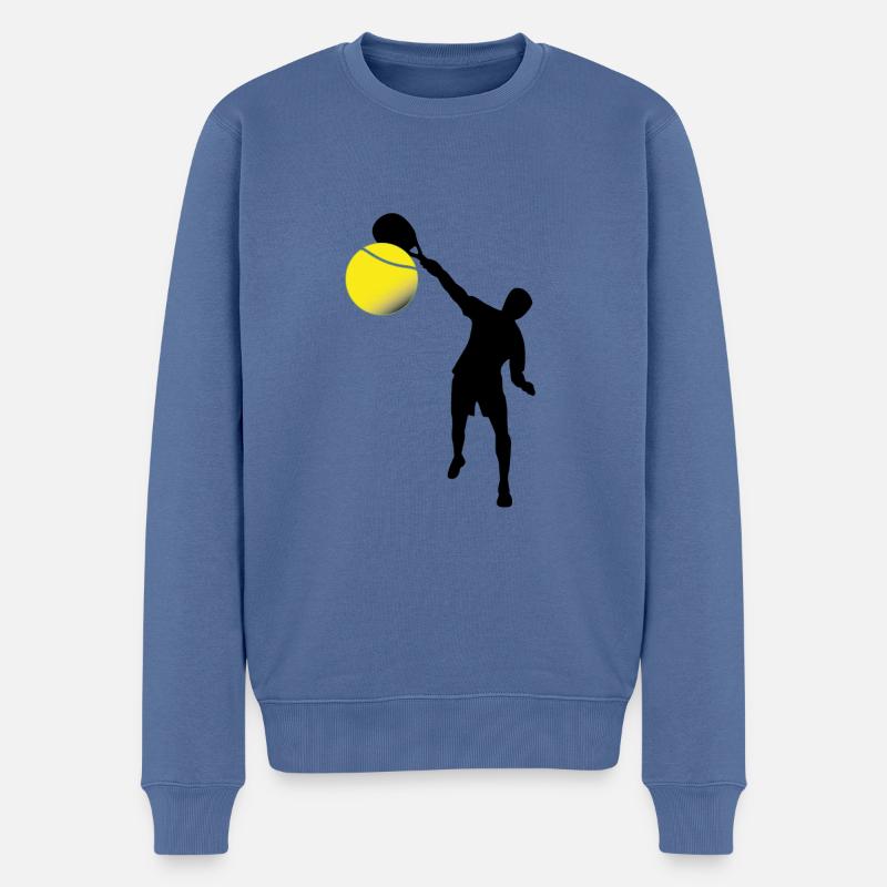 Padel-Mann - Männer Premium Bio Pullover - Taubenblau